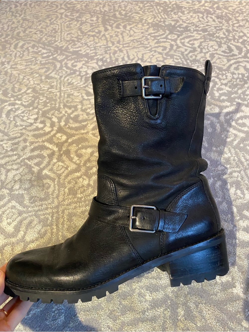 Cole Haan Women's Mid-Calf Moto/Engineer Boots